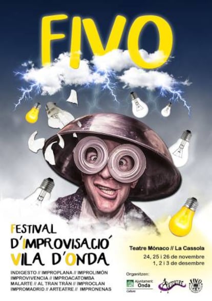 Cartel del festival de teatro en Onda. 