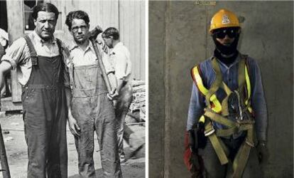 La ropa de los obreros también ha evolucionado. Antes, se buscaba sólo comodidad, ahora también es imprescindible la seguridad.