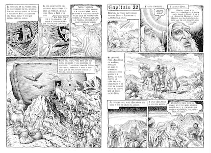 Páginas del cómic 'Génesis' de Robert Crumb y editado por Ediciones La Cúpula.