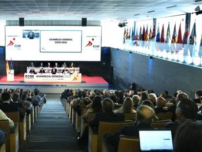 Imagen de la última asamblea general de la patronal CEOE.