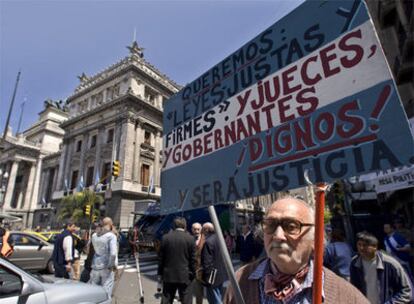 Manifestación ante el Congreso, el pasado viernes en Buenos Aires.