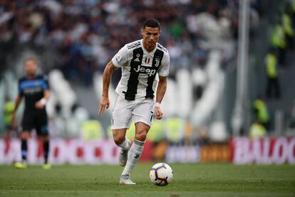 Cristiano, con la Juventus ante la Lazio. 