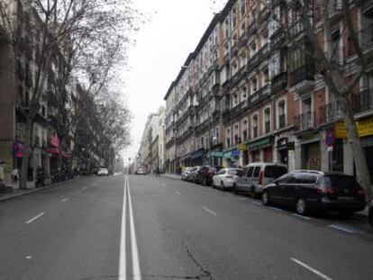Vista de la zona de la calle de Atocha que el Ayuntamiento planea rehabilitar y reformar.