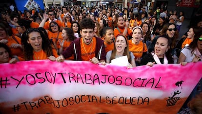 Concentraci&oacute;n en Callao de estudiantes de la facultad de Trabajo Social. 