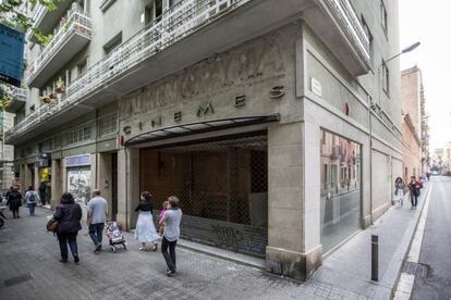 El edificio que albergó las salas del Lauren Gràcia, en obras.