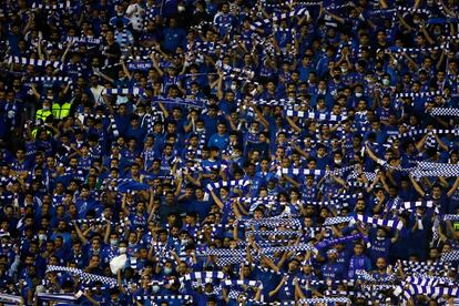 Aficionados del equipo saudí Al Hilal, en la Champions asiática.