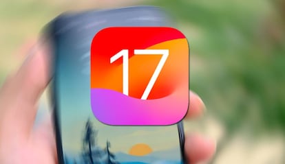 Logo iOS 17 con fondo