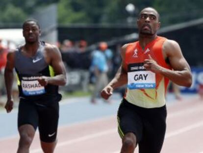 Tyson Gay cruza la meta.