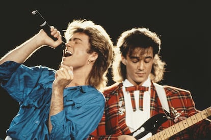 George Michael y Andrew Ridgeley en una de sus actuaciones en enero de 1985.