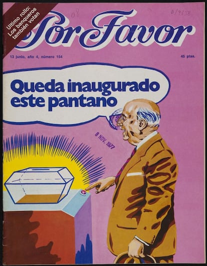 Portada realizada por Guillén de la revista 'Por favor', en 1977