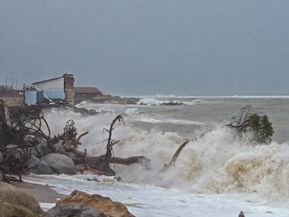 El temporal en Malgrat de Mar.