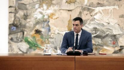 Pedro Sánchez preside el lunes 27 de abril la reunión del Comité Técnico de Gestión de seguimiento de la pandemia del coronavirus.