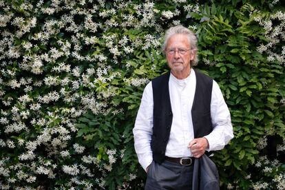 El escritor Peter Handke, anoche en el Instituto Goethe, de Madrid. 