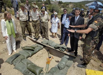 Carme Chacón, en la Academia de Ingenieros del Ejército de Tierra de Hoyo de Manzanares (Madrid).