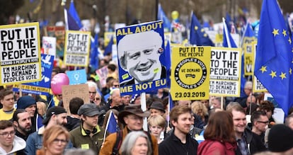 Manifestación en Londres este fin de semana contra el Brexit. 