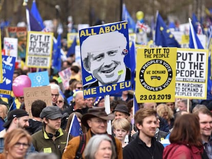 Manifestación en Londres este fin de semana contra el Brexit. 