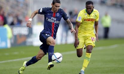 Di María en el partido contra el Nantes el pasado 26 de septiembre.