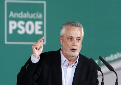 El presidente de la Junta de Andaluc&iacute;a, Jose Antonio Gri&ntilde;&aacute;n durante su intervenci&oacute;n en el Comit&eacute; Director del PSOE-A.