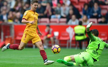 Vietto hace el gol del Sevilla.