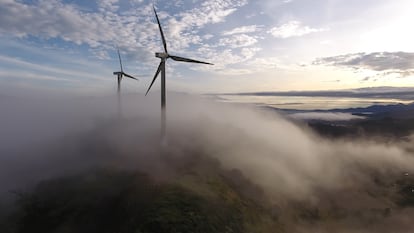 Los Santos Wind Farm, south of the province of San José (Costa Rica); image provided by the Coopesantos cooperative.