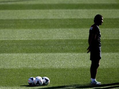 Simeone, durante un entrenamiento. 