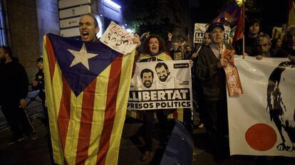 Manifestaci&oacute;n en Madrid por la puesta en libertad de Jordi S&aacute;nchez y Jordi Cuixart.