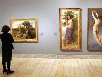 <i>La segunda cosecha,</i> de Julién Dupré (izquierda), y <i>Belleza romana,</i> de William-Adolphe Bouguereau.