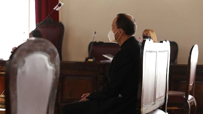 El sacerdote José Luis Galán durante el juicio el pasado mes en la Audiencia Provincial de Toledo.
