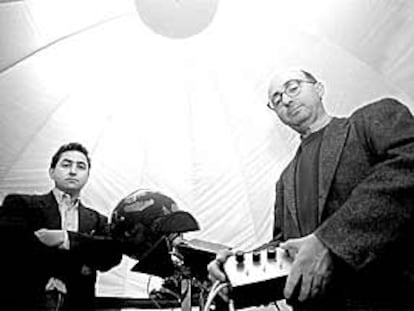 Juan Antonio Jiménez y Alfonso Valenzuela, promotores del planetario.