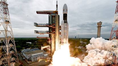 Decolagem do Chandrayaan 2 em Sriharikota (Índia) em julho.