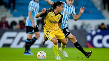 Luciano Cabral de Coquimbo Unido, durante un partido de la CONMEBOL Sudamericana 2024 en Argentina.