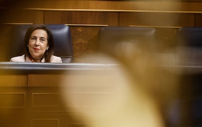 La ministra de Defensa, Margarita Robles, este miércoles.