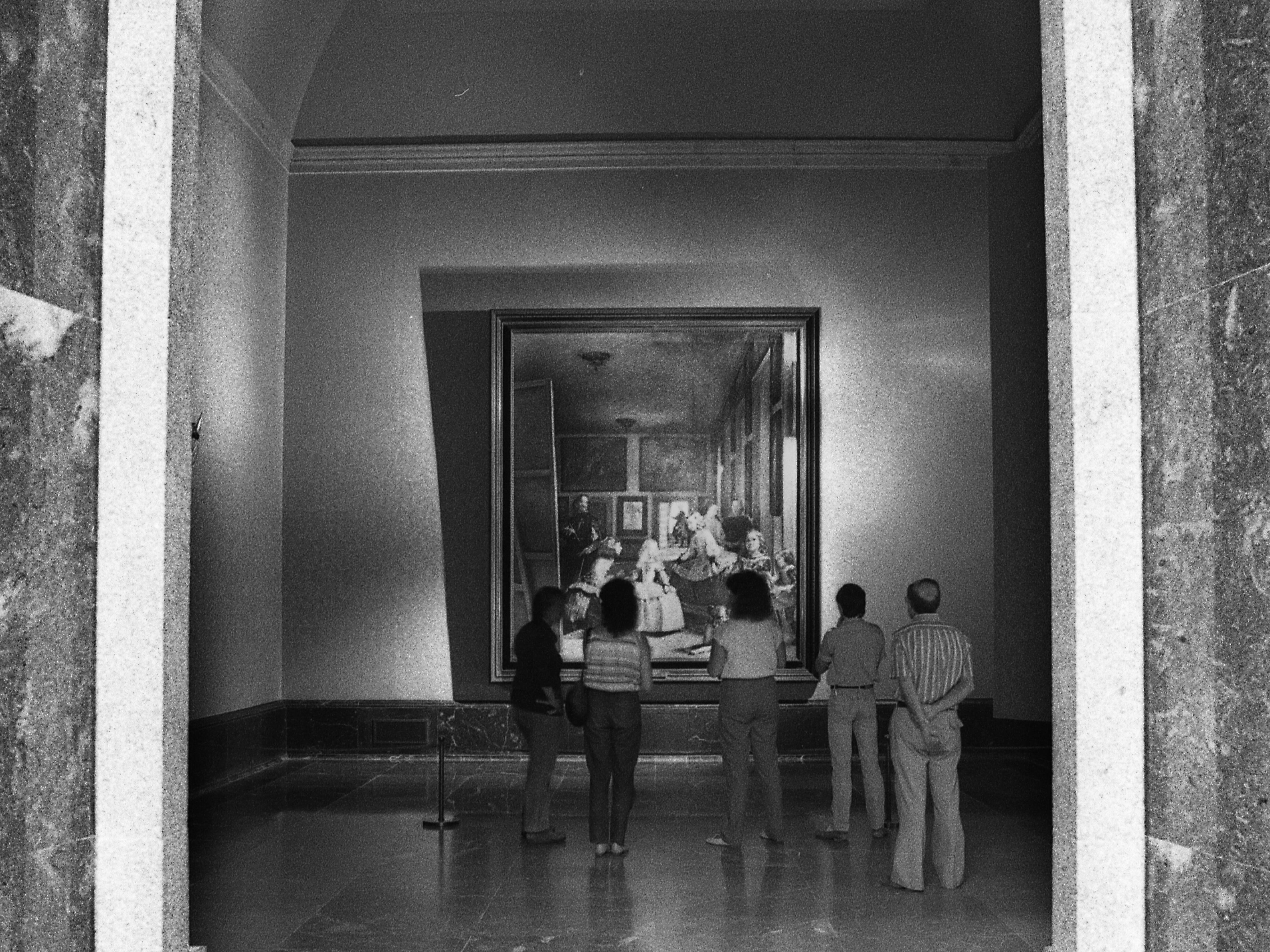 Una de las salas del Museo del Prado en la que estuvo colgado el cuadro de 'Las meninas' de Velázquez, en 1985.