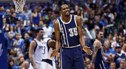 Kevin Durant, en el partido ante Dallas.