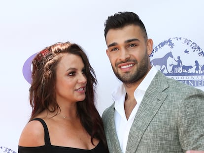 Britney Spears y Sam Asghari, en una entrega de premios en septiembre de 2019 en Los Angeles, California.