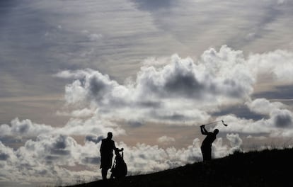 El golfista británico Max Orrin, en el torneo de Kingsbarns que se disputa en Escocia.