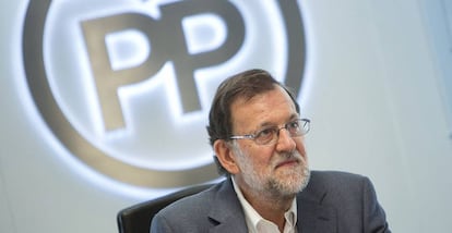 Mariano Rajoy, durante la reunión del Comité de Dirección del partido.