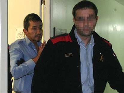 Gilbert Champa, cuando fue detenido por el asesinato de una estudiante de Derecho en Lleida.