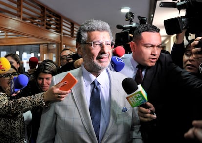 Jaime Granados, abogado de Álvaro Uribe, en la Corte Suprema de Justicia, en Bogotá, el 25 de julio de 2018.