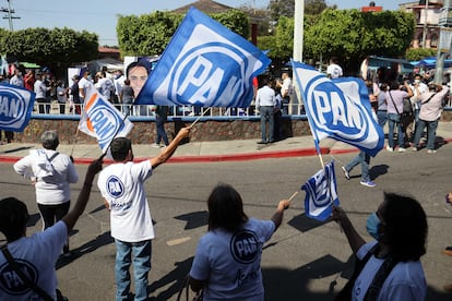 Militantes del Partido Acción Nacional en Cuernavaca, Morelos