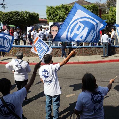Militantes del Partido Acción Nacional en Cuernavaca, Morelos