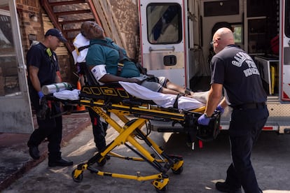 Paramedics with the Galveston County Health District