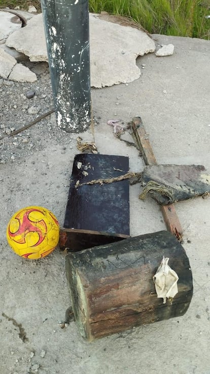 Basura extraída de las alcantarillas.