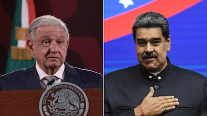 Los presidentes latinoamericanos Andrés Manuel López Obrador y Nicolás Maduro.