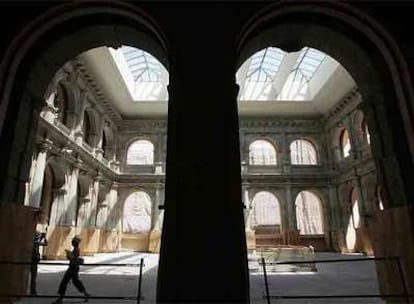 Obras en el edificio del claustro de los Jerónimos que forman parte de la ampliación del Prado.