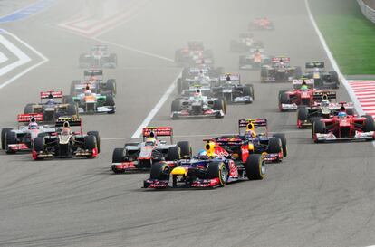 Inicio del gran premio de Bahréin.