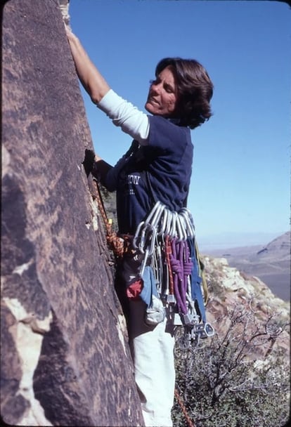 Maria Cranor escalando en California.