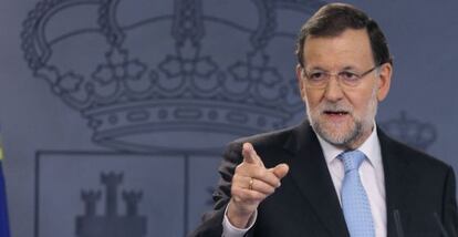 El presidente del Gobierno, Mariano Rajoy, en La Moncloa este miércoles.