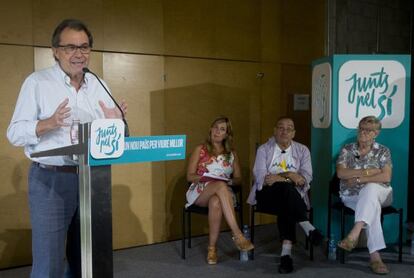 Artur Mas en la rueda de prensa &#039;Un nou pais millor&#039;.