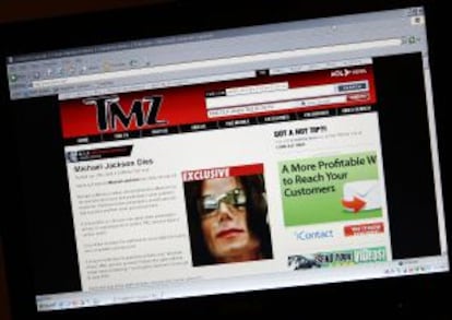 O site TMZ com a exclusiva sobre a morte de Michael Jackson.